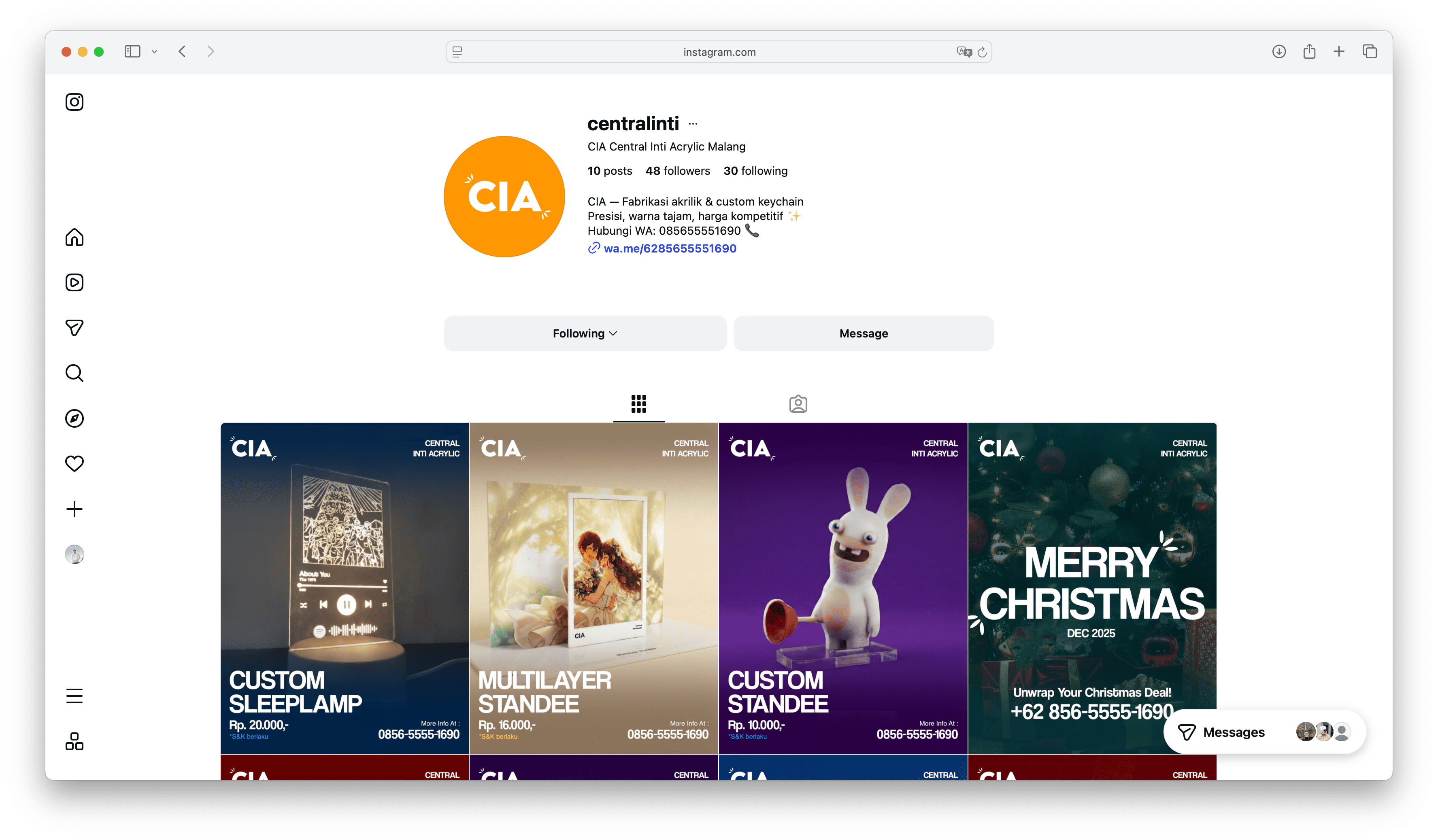 CIA Acrylic Feeds